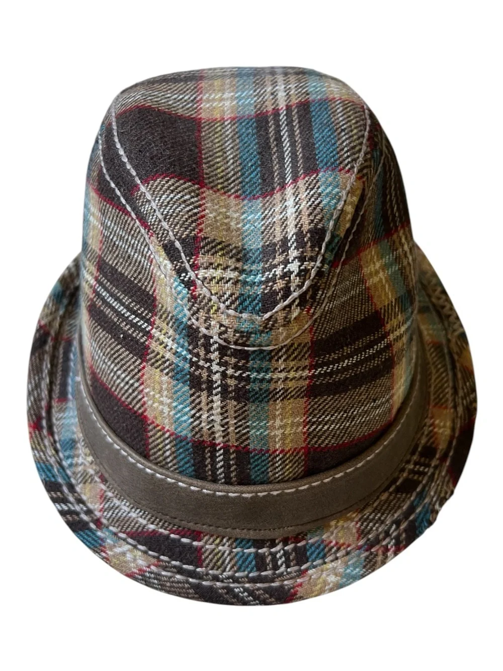 True Religion Multicolor Plaid Hat Fedora size L/XL